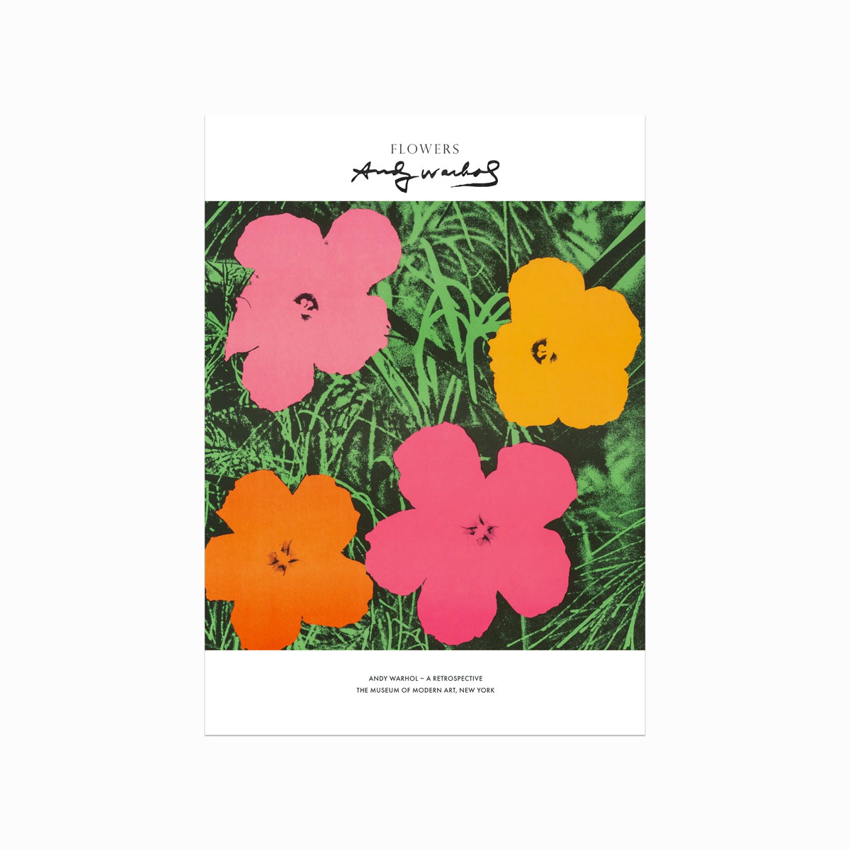Farverig Andy Warhol Blomsterplakat til Dit Hjem