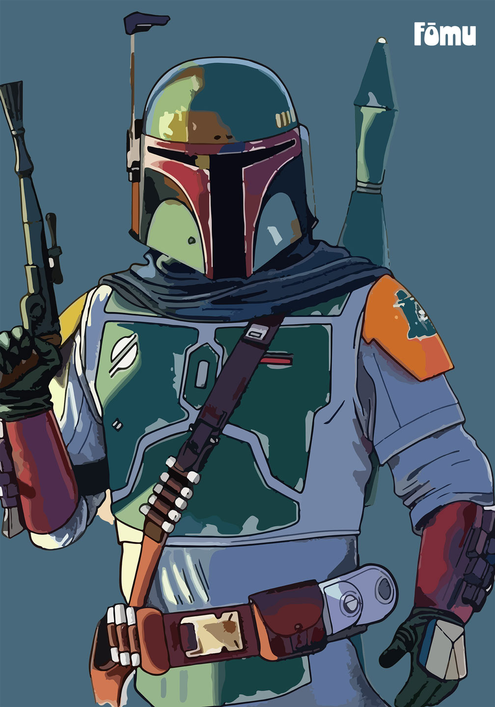 Boba Fett Kunstværk – Unik Hjemmedekoration til Dit Rum