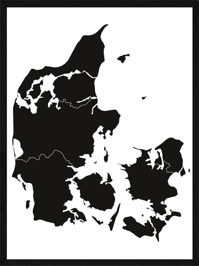 Danmarkskort Plakat - Skab Hygge i Dit Moderne Hjem!