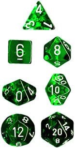 Dice Terninges 195 166 Terninger Translucent Polyhedral Green With White