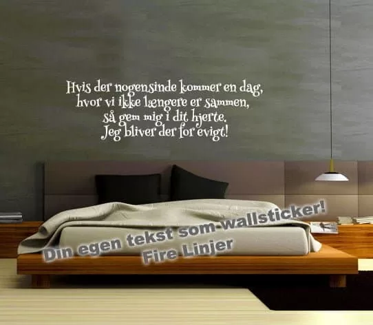 Personlig Vægdekoration – Unik Wallsticker med Egen Tekst