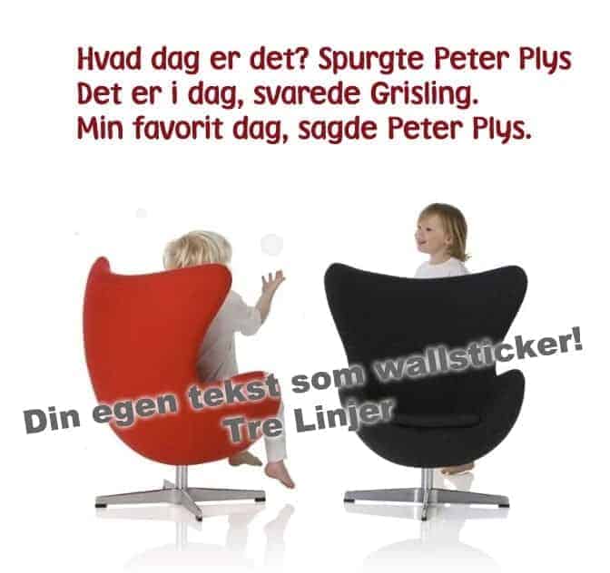 Personlig Wallsticker med Din Egen Tekst til Hjemmet