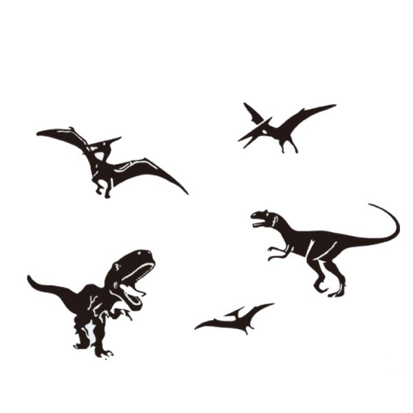 Farverige Dinosaur Vægklistermærker til Børneværelset