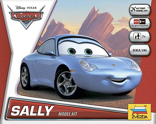Disney Cars: Sally Plastmodel Sæt - Byg og Leg!
