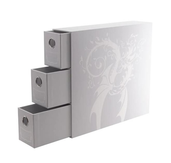 Dragon Shield Fortress Card Drawers: White Dragonshield At-33703