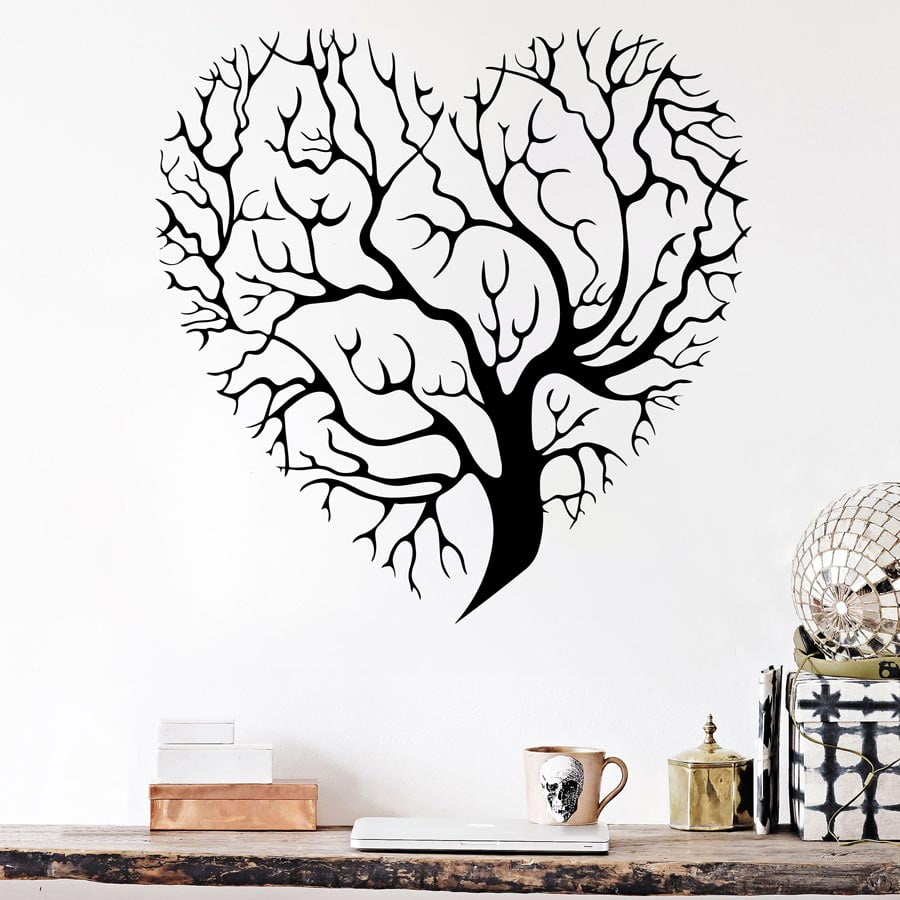 Egetræ Hjerte Wallstickers – Kærlighed til dit hjem