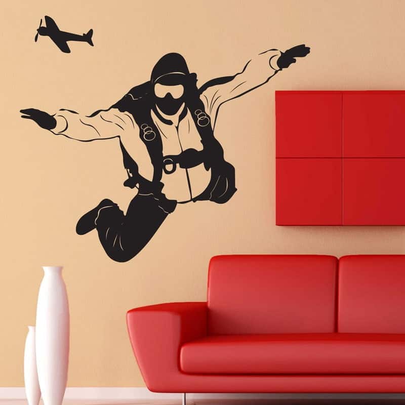 Faldskærmsudspringer Wallsticker – Fantastisk Tilbud!