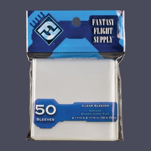 Ffg Square Kortlommer - Lys Blå - 50 stk. til kortbeskyttelse