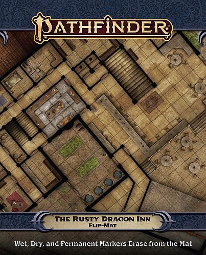 Gamemastery Flip-mat: The Rusty Dragon Inn Tabletop 195 165 Tte Pathfinder Pzo30103