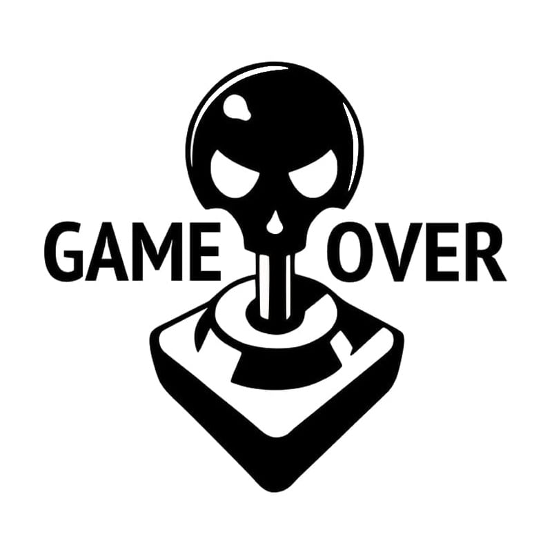 Sej Gamer Wallsticker – Game Over til Børneværelset