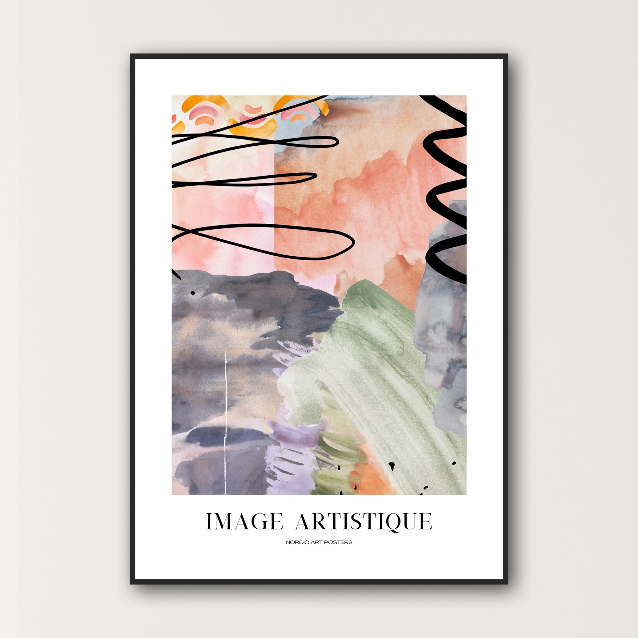 Abstrakt Plakat – Image Artistique No2 50x70cm til hjemmet
