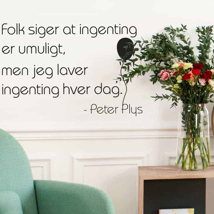 Inspirerende Vægklistermærke til Børneværelset - Ingenting Umuligt