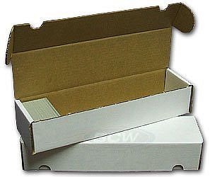 Kortkasse Opbevaringsboks Hvid Pap Holder 1000 Kort Bcw- -bx-800 Kb1000