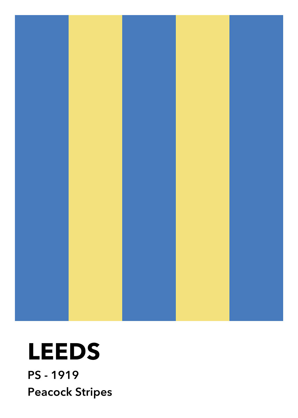 Leeds Peacock Stripes Kunstværk - Unikt Design til Dit Hjem