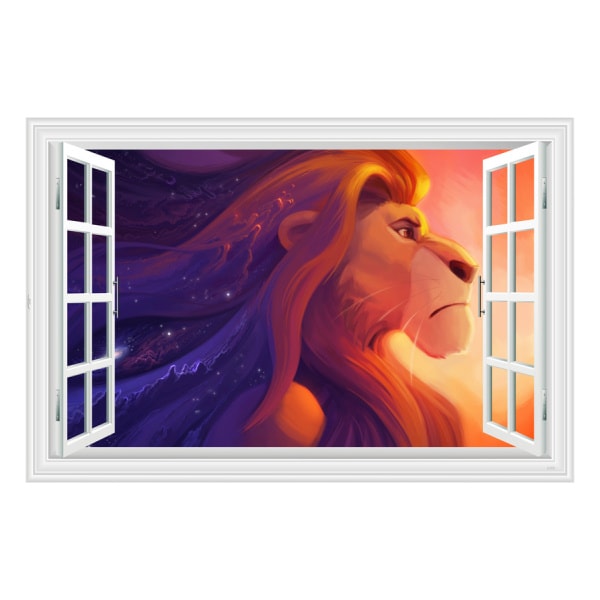 Mufasa Vinduesdesign Wallsticker – Magisk Børneværelse 60x90cm