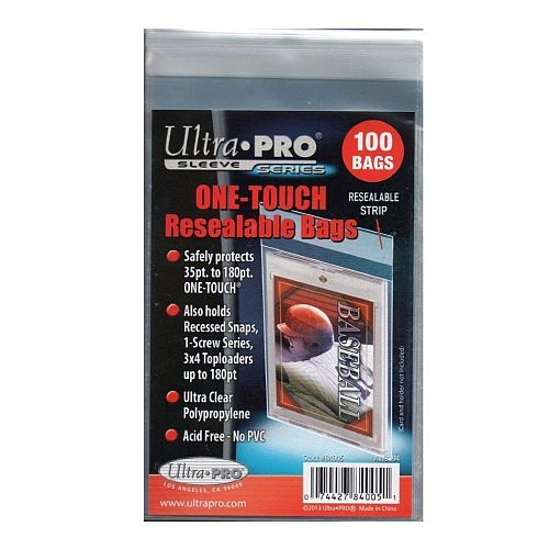 100 Lommer Ultra Pro One-touch Resealable Bags Sleeves 84005