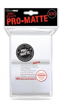 100 Lommer Ultra Pro Pro-matte: Hvid - Professionelle lommer