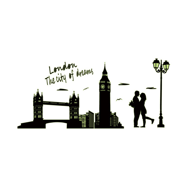 Selvlysende London Væggeliste – Magisk Dekoration 160x70cm