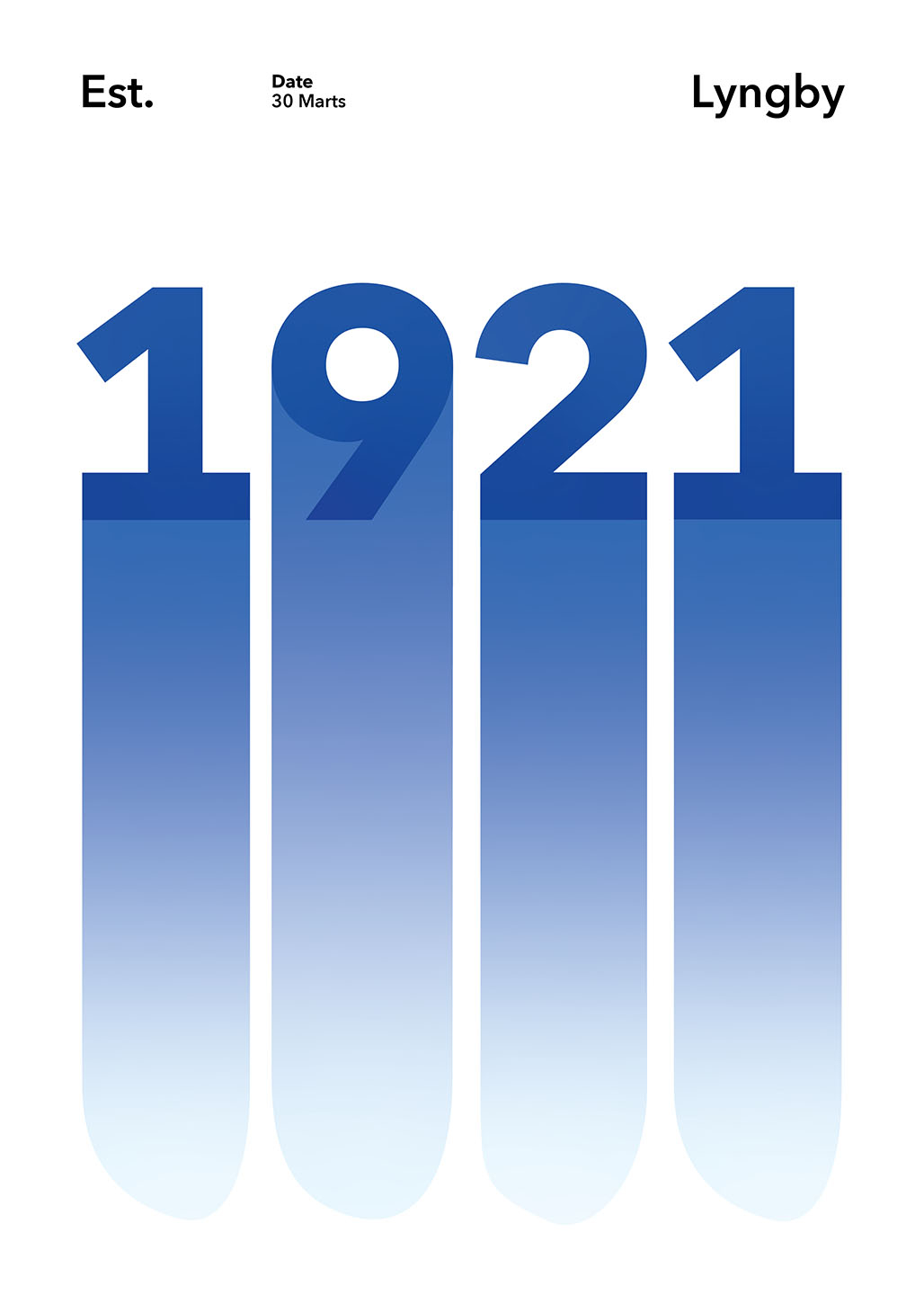 Lyngby 1921 Kunstværk fra Olé Olé – Unik Indretning!