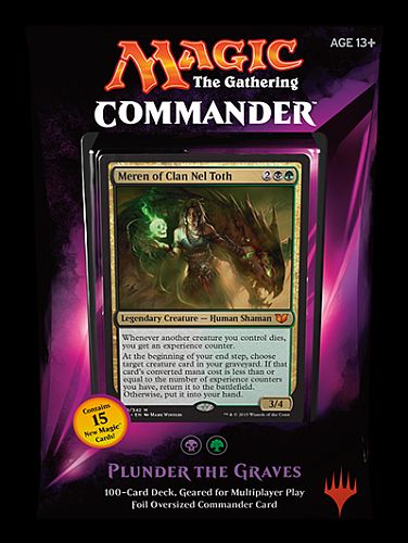 Magic Commander 2015 Edh Multiplayer Deck Sort-gr 195 184 : Plunder The Graves 100 Kort 15 Nye Kort