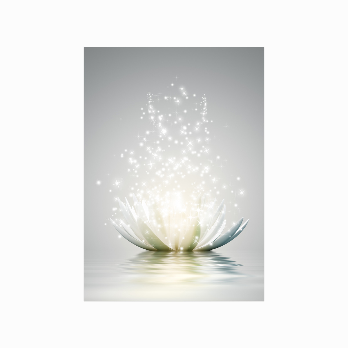 Magisk Lotus Plakat – Luksuriøst Guld & Sølv Design