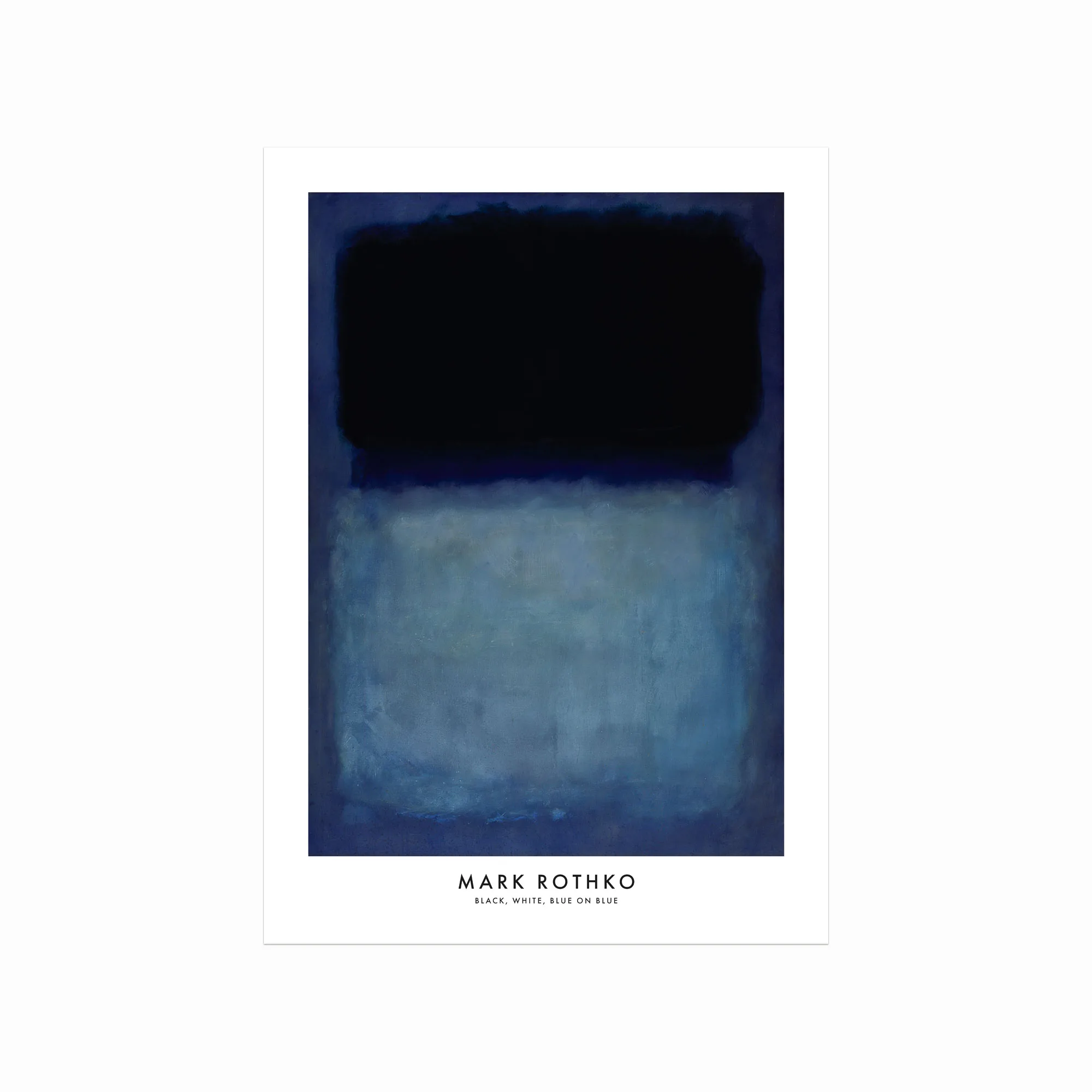 Mark Rothko Plakat – Sort, Hvid, Blå på Blå – Kunsttilbud!