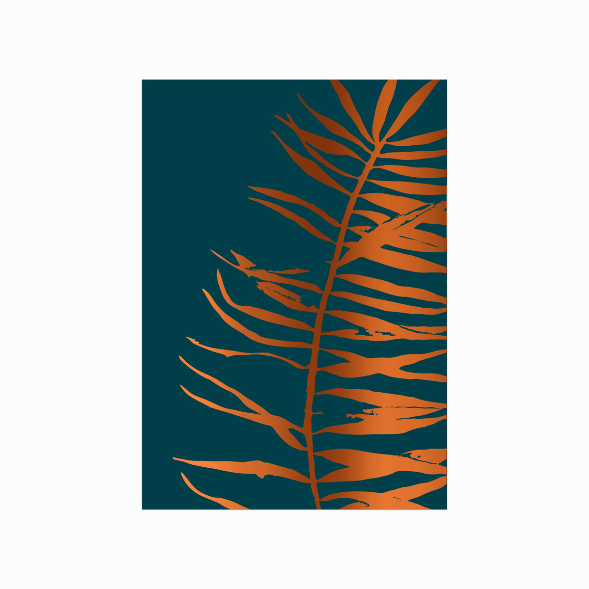 Metallic Botanisk Plakat – Glamour til Dit Hjem