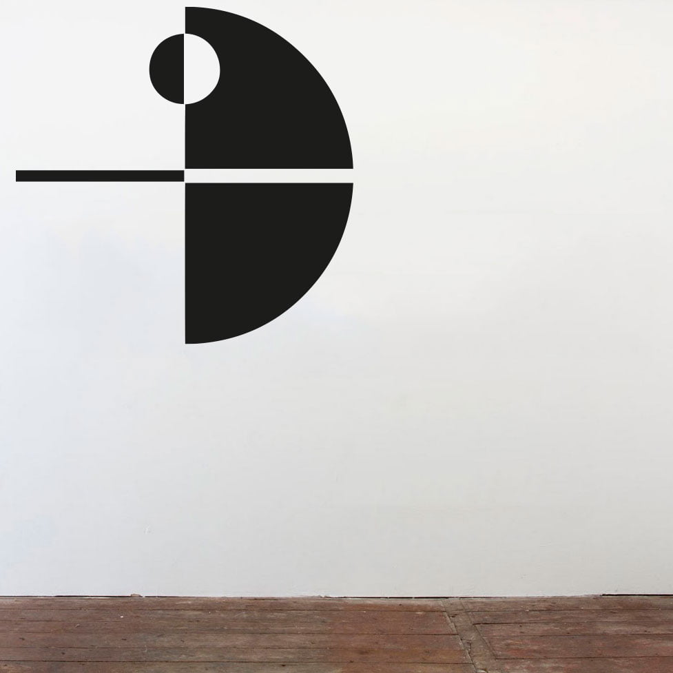 Minimalistisk Dødsstjerne Wallsticker – Unik Rumsdekoration