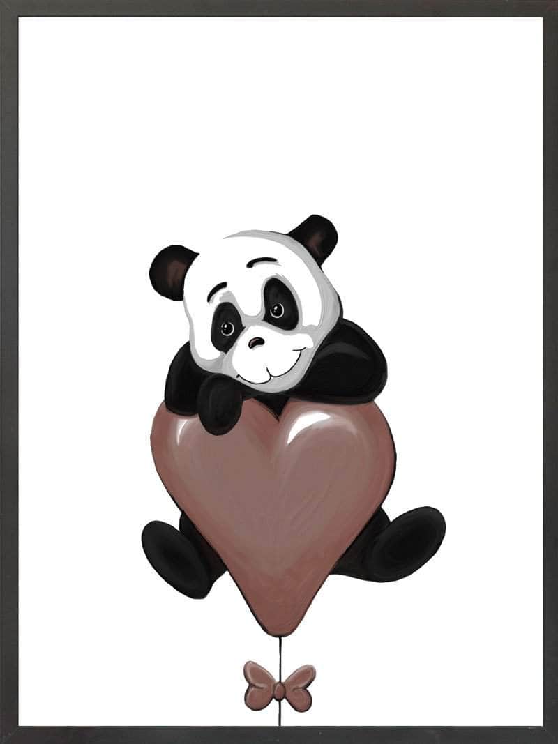 Sød Panda Børneplakat til Værelset - Perfekt Stemning!