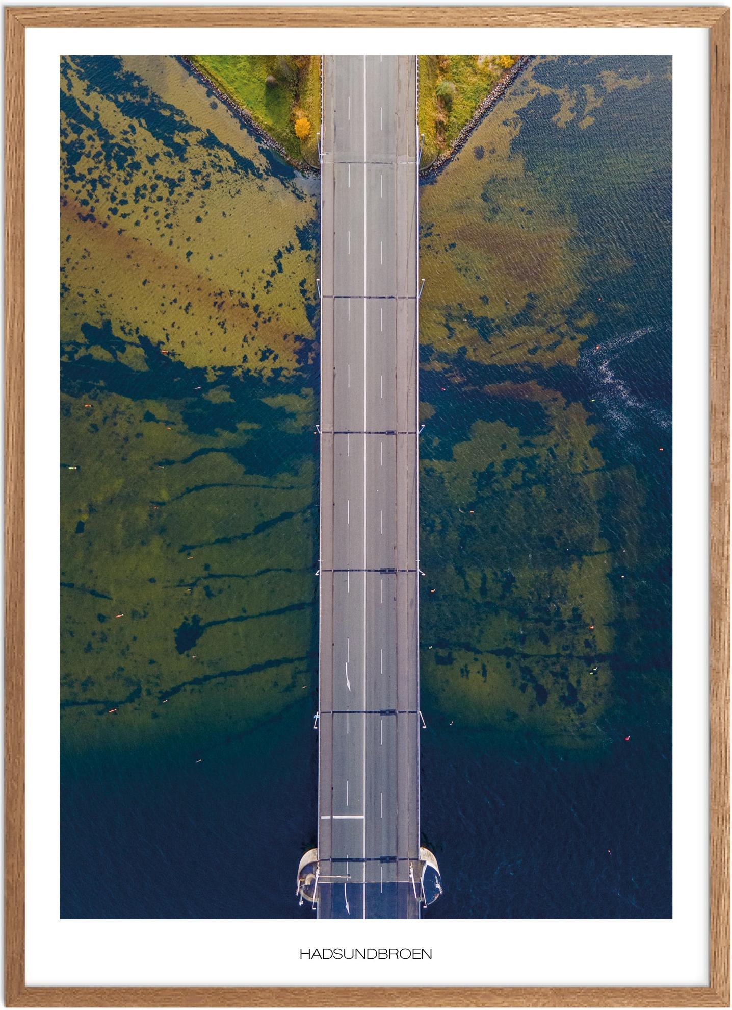 Plakat Hadsundbroen Naturplakat Plakater Nordjylland Plakat Plakatsnedkeren Drone-plakater