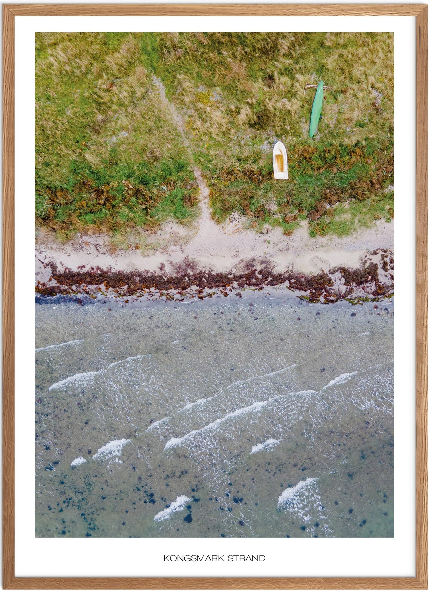 Plakat Kongsmark Strand Naturplakat Plakater Vestsjælland Plakat Plakatsnedkeren Drone-plakater
