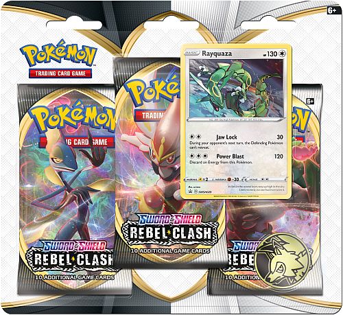 Pokemon Blister Pack Sword Shield: Rebel Clash Booster Pakker Pokemon 195 184 Nt Black Star Promo