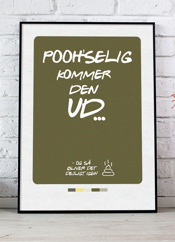 Toiletplakat: Poohselig Kommer Den Ud – Kun 199 Kr!