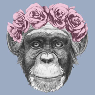 Smuk Kunstplakat: Pretty Little Monkey til Børneværelset