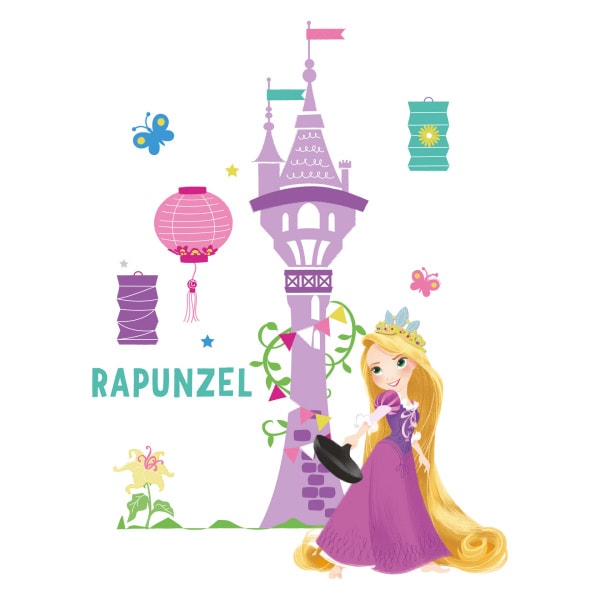 Rapunzel Vægklistermærke – Magisk Pigeværelsesdekoration
