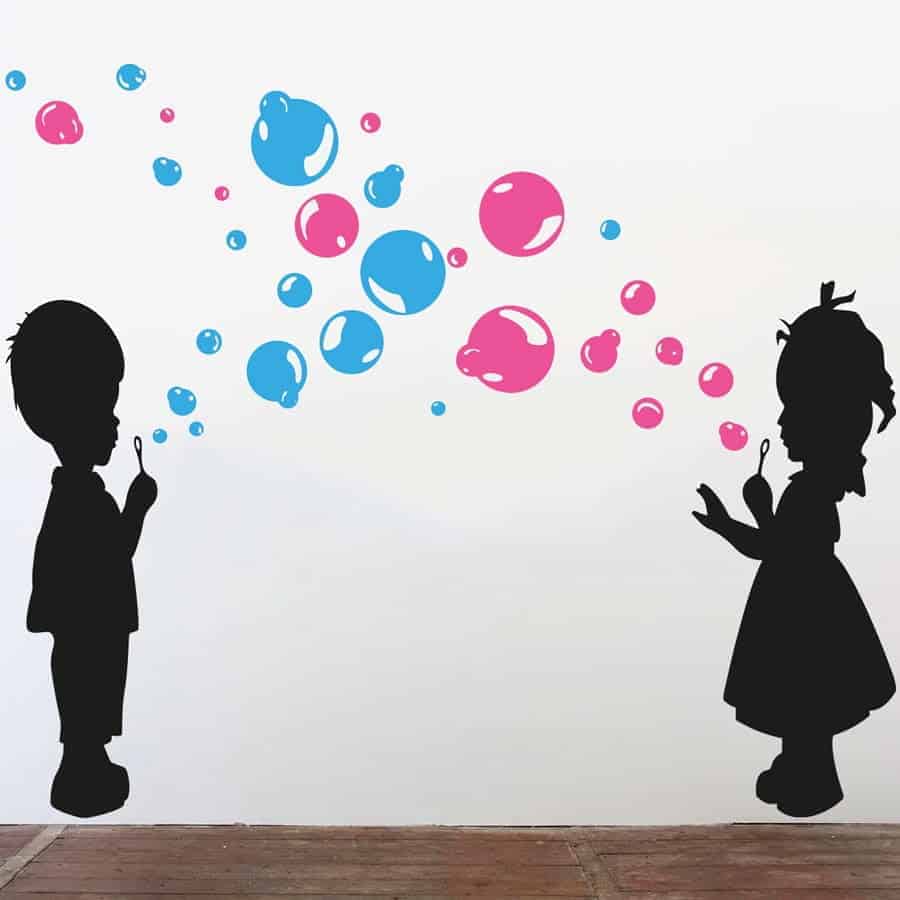 Sæbebobler Wallsticker til Børneværelset - Fantastisk Design!
