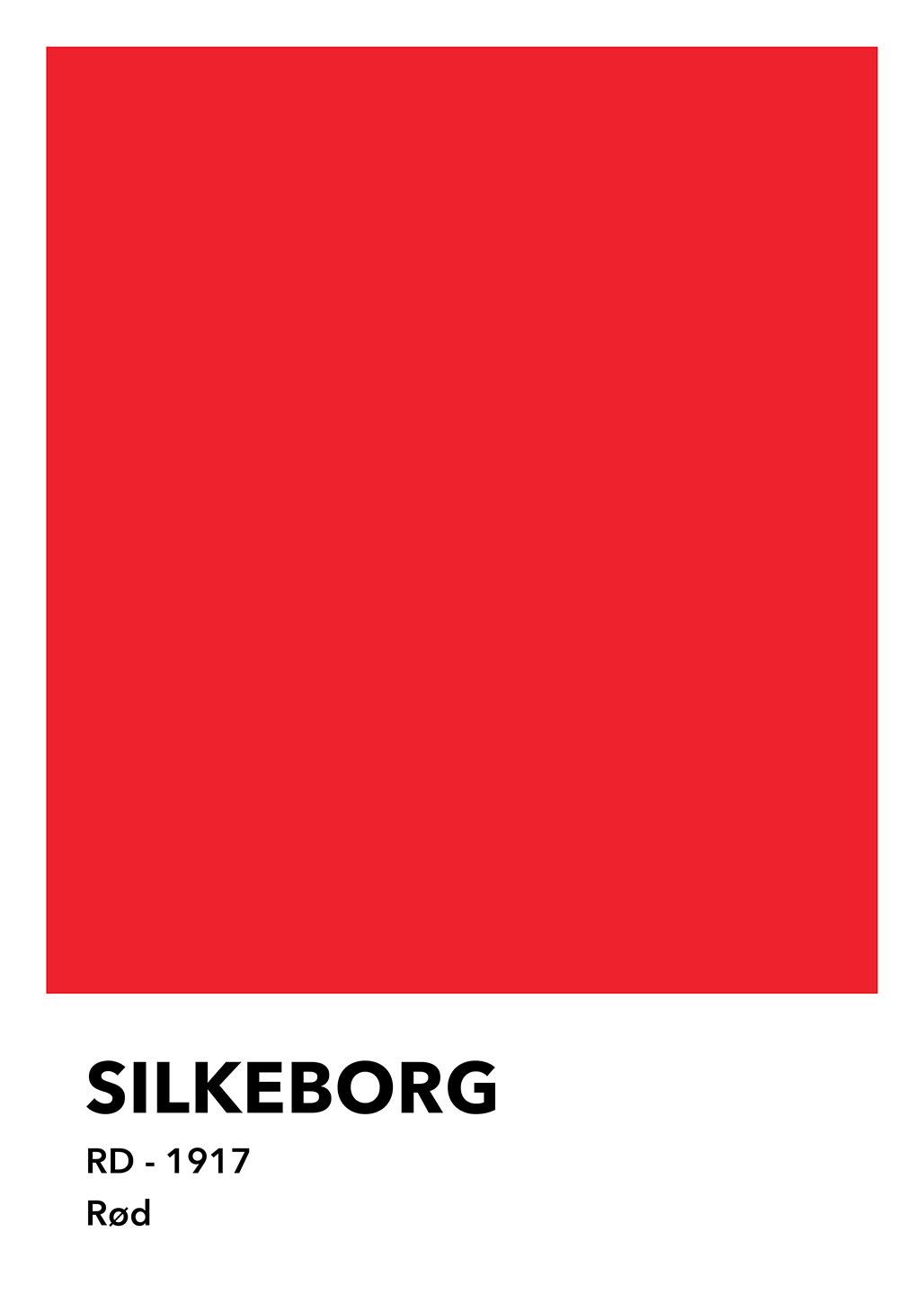 Silkeborg Rød Kunstværk fra Olé Olé – Unik Vægdekoration