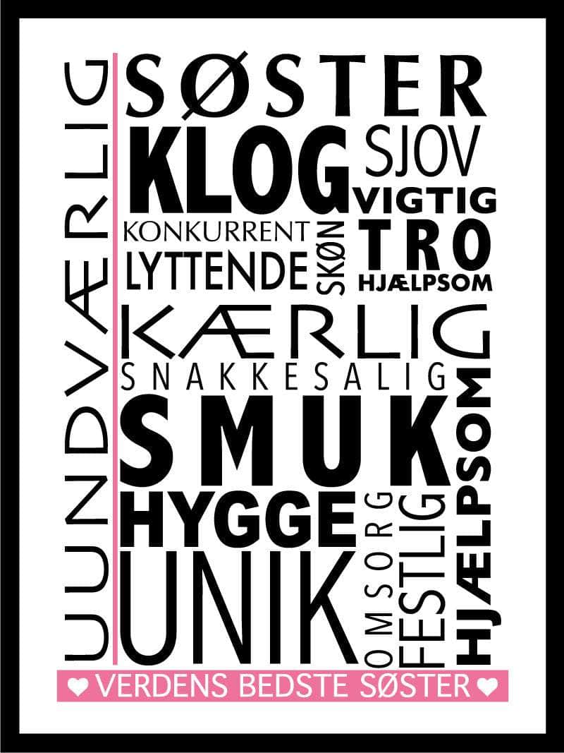Søster Citat Plakat – Den Ideelle Gave til Din Søster