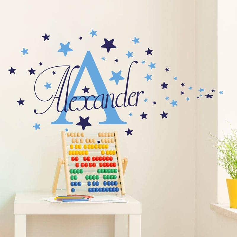 Personlig Stjerne Wallsticker til Børneværelset – Unik Design