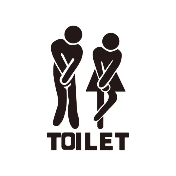 Sjovt Toilet Vægklistermærke til Underholdning i Badeværelset