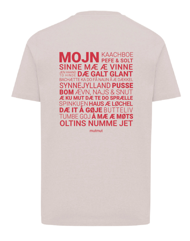 Sproch Lyserød -shirt Med Rødt Tryk