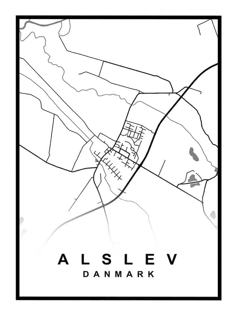 Alslev Kortplakat – Oplev Din Elskede By