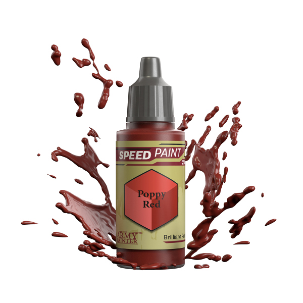 Army Painter Speedpaints: Poppy Red - Hurtig Malingsløsning