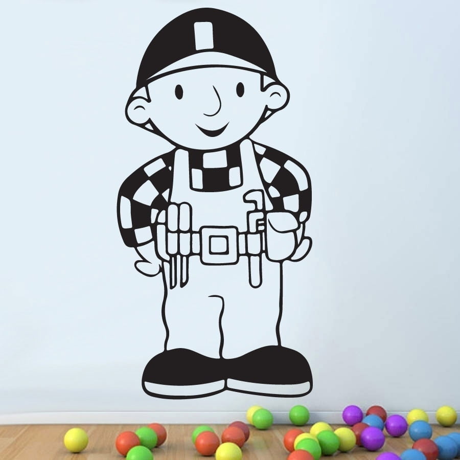 Byggemand Bob Wallstickers til Børneværelset – Fantastisk!