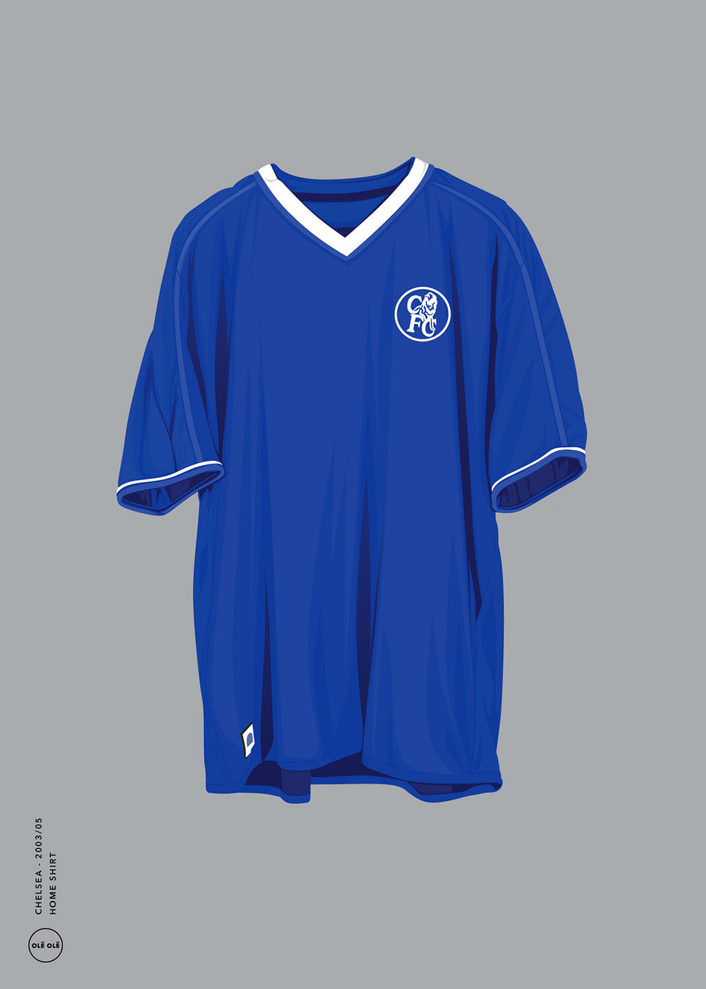 Chelsea Kunstværk T-shirt 2003/05 fra Olé Olé