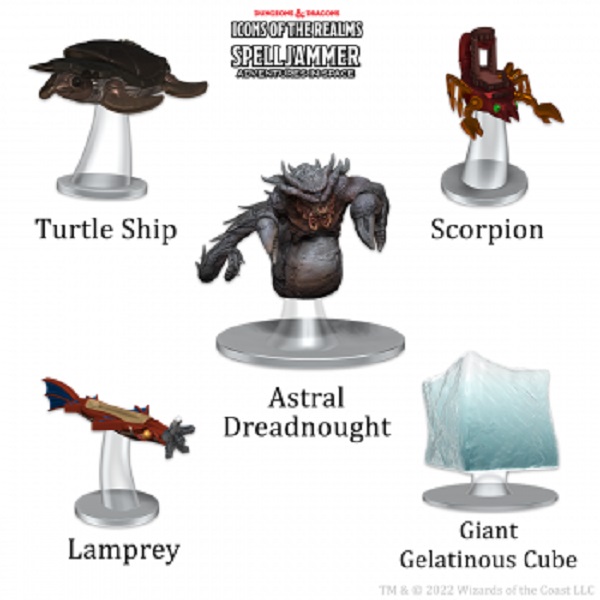 Fantasy Miniatures Icons Of The Realms: Ship Scale Attacks From Deep Space Wzk96180