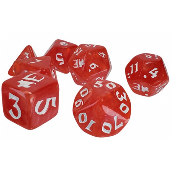 Munchkin Polyhedral Terningesæt i Rød og Hvid