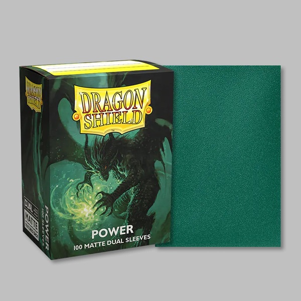 Dragon Shield Deck Protectors - Matte Dual: Metallic Grøn 100 Lommer