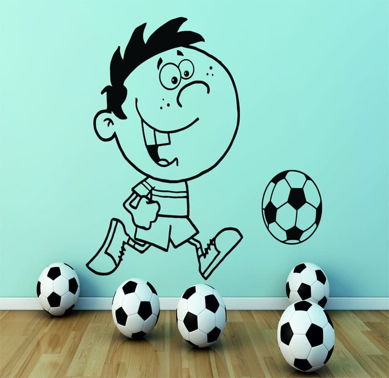 Fodbold Wallsticker til Dreng - Energisk Værelsesdekoration