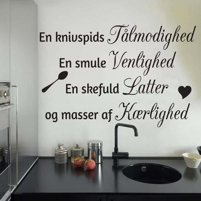 Inspirerende Vægklistermærke til Køkkenet – Tålmodighed
